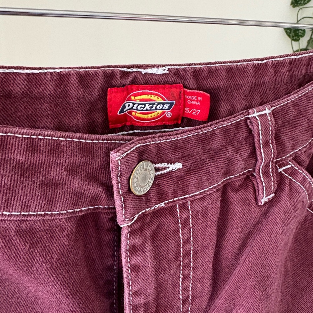 Dickies Women’s Relaxed Fit Carpenter Pants Maroon Burgundy Discontinued Color - Picture 2 of 7